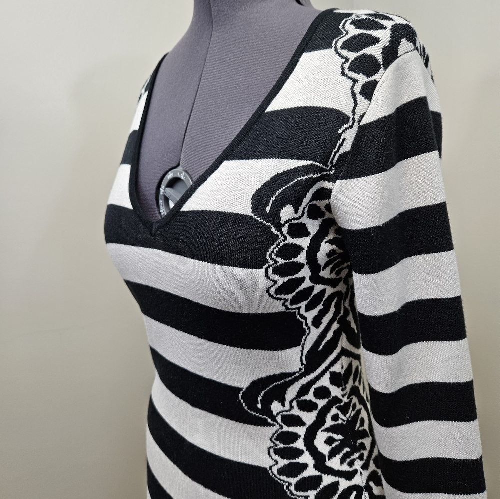 So Fun, Black & White Sweater Dress!